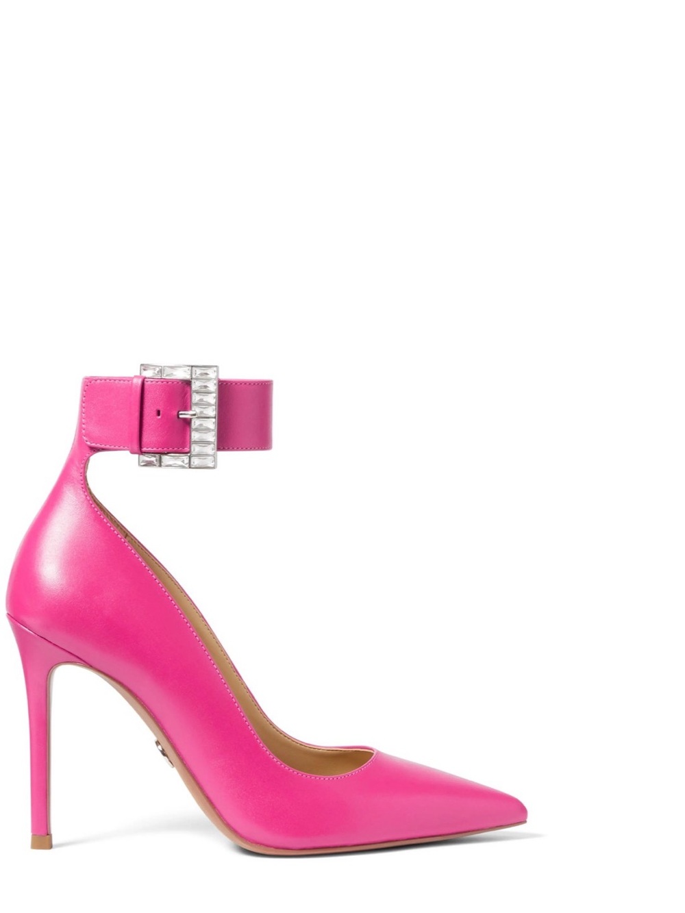 Michael Kors Hot Pink Pointed-Toe Ankle-Strap Stiletto